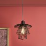 Dar Lighting Dar Gonzalo 1 Light Pendant Black