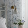 Dar Lighting Dar - Hadano Wall Light Natural Brass Ceramic Domed Shade