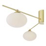 Dar Lighting Dar - Jasper 3 Light Semi-Flush Satin Gold and Opal Glass