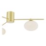 Dar Lighting Dar - Jasper 3 Light Semi-Flush Satin Gold and Opal Glass