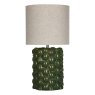 Dar Lighting Dar - Jayden Table Lamp Green Reactive Glaze With Shade