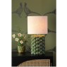 Dar Lighting Dar - Jayden Table Lamp Green Reactive Glaze With Shade