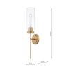 Dar Lighting Dar - Jodelle Wall Light Polished Bronze and Glass