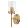 Dar Lighting Dar - Jodelle Wall Light Polished Bronze and Glass