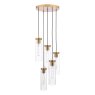 Dar Lighting Dar - Jodelle 5 Light Cluster Pendant Polished Bronze and Glass