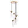 Dar Lighting Dar - Jodelle 5 Light Cluster Pendant Polished Bronze and Glass