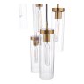 Dar Lighting Dar - Jodelle 5 Light Cluster Pendant Polished Bronze and Glass