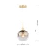 Dar Lighting Dar - Lycia Pendant Polished Gold and Gold Ombre Glass