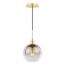Dar Lighting Dar - Lycia Pendant Polished Gold and Gold Ombre Glass