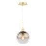 Dar Lighting Dar - Lycia Pendant Polished Gold and Gold Ombre Glass