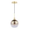 Dar Lighting Dar - Lycia Pendant Polished Gold and Gold Ombre Glass