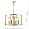 Dar Lighting Dar - Myka 4 Light Pendant Bronze