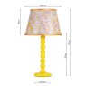 Dar Lighting Dar - Spool Table Lamp Yellow Base
