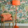 Dar Lighting Dar - Toledo Floor Lamp Satin Orange With Shade