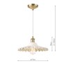 Laura Ashley Laura Ashley - Beca Large Pendant White Ceramic Antique Brass
