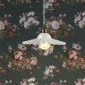 Laura Ashley - Beca Large Pendant White Ceramic Antique Brass