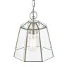 Laura Ashley Laura Ashley - Clayton Pendant Polished Silver Glass