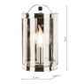 Laura Ashley Laura Ashley - Harrington Wall Light Polished Nickel Glass