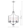 Laura Ashley Laura Ashley - Joseph 3lt Chandelier Polished Chrome Glass