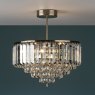 Laura Ashley Laura Ashley - Vienna 3lt Semi Flush Crystal & Antique Brass