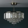 Laura Ashley Laura Ashley - Vienna 3lt Semi Flush Crystal & Antique Brass