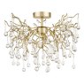 Laura Ashley Laura Ashley - Willow 3lt Semi Flush Satin Champagne Crystal