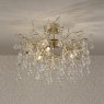 Laura Ashley Laura Ashley - Willow 3lt Semi Flush Satin Champagne Crystal