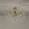 Laura Ashley Laura Ashley - Willow 3lt Semi Flush Satin Champagne Crystal