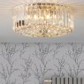 Laura Ashley Lighting Laura Ashley - Fernhurst 3 Light Flush Crystal Polished Chrome