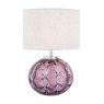 Laura Ashley Laura Ashley - Elderdale Table Lamp Pink Glass Polished Chrome With Shade