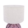 Laura Ashley Laura Ashley - Elderdale Table Lamp Pink Glass & Polished Chrome With Shade