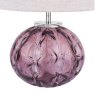 Laura Ashley Laura Ashley - Elderdale Table Lamp Pink Glass & Polished Chrome With Shade