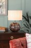 Laura Ashley Laura Ashley - Elderdale Table Lamp Pink Glass Polished Chrome With Shade