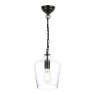 Laura Ashley Laura Ashley - Ockley Bottle Pendant Glass Matt Black