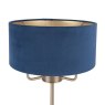 Laura Ashley Laura Ashley - Sorrento 3 Light Table Lamp Antique Brass & Blue Shade