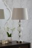 Laura Ashley Laura Ashley - Croxden Table Lamp White Ribbed Glass & Antique Brass With Shade