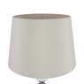 Laura Ashley Laura Ashley - Croxden Table Lamp White Ribbed Glass & Antique Brass With Shade