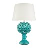 Dar Lighting Dar - Violetta Table Lamp Blue Ceramic Base