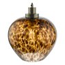 Dar Lighting Dar - Leandra Pendant Tortoiseshell Glass and Antique Brass