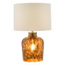 Dar Lighting Dar - Leandra Dual Light Table Lamp Tortoiseshell Glass With Shade