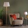 Dar Lighting Dar - Spool Floor Lamp Gloss Taupe Base