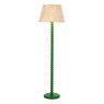 Dar Lighting Dar - Spool Floor Lamp Gloss Green Base