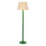 Dar Lighting Dar - Spool Floor Lamp Gloss Green Base