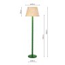 Dar Lighting Dar - Spool Floor Lamp Gloss Green Base