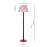 Dar Lighting Dar - Spool Floor Lamp Red Base