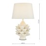 Dar Lighting Dar - Zala Table Lamp Cream Ceramic With Shade