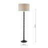 Dar Lighting Dar - Azana Floor Lamp Black Base