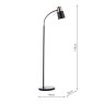 Dar Lighting Dar - Bond Task Floor Lamp Black Copper