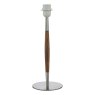 Dar Lighting Dar - Detroit Table Lamp Satin Nickel Walnut Detail Base Only