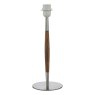 Dar Lighting Dar - Detroit Table Lamp Satin Nickel Walnut Detail Base Only